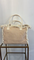 Bolso Tote Beige con Flecos