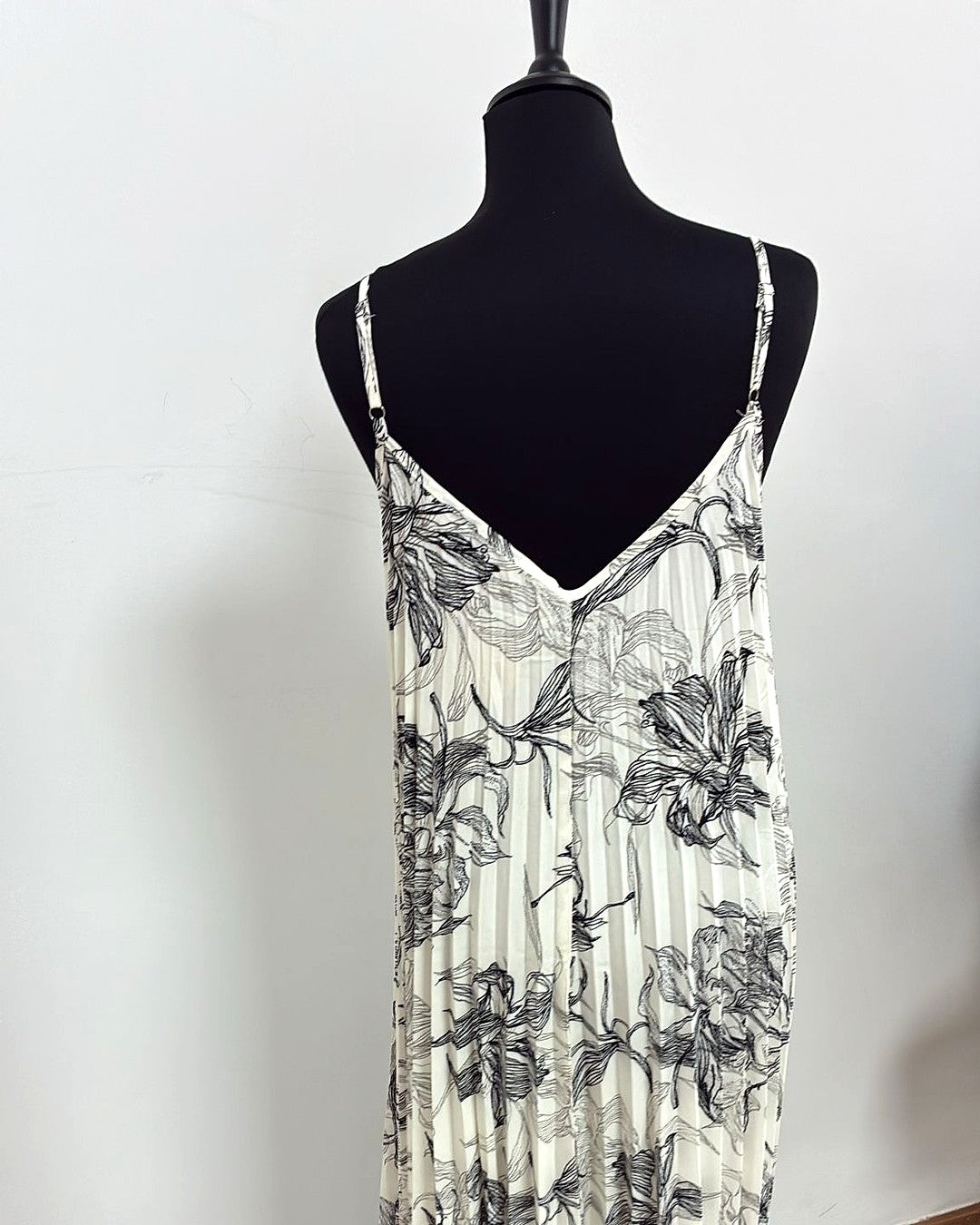 Vestido Estampado Floral - Camel, Azul y Azul Jean - Imagen 3